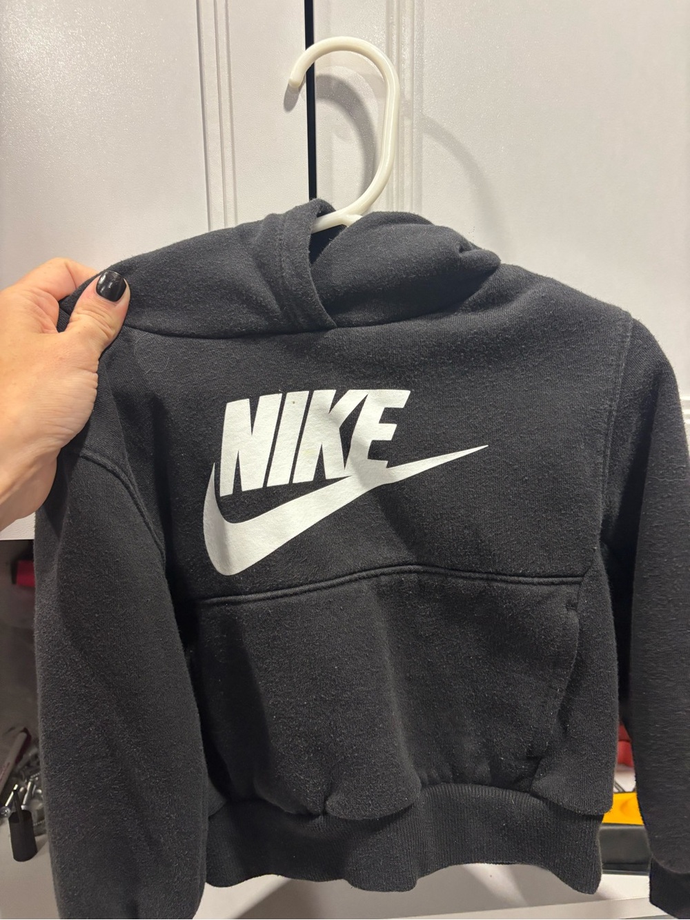 Nike Black Pullover Hoodie with White Swoosh